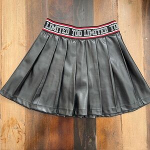 Limited Too Black Pleather Skirt